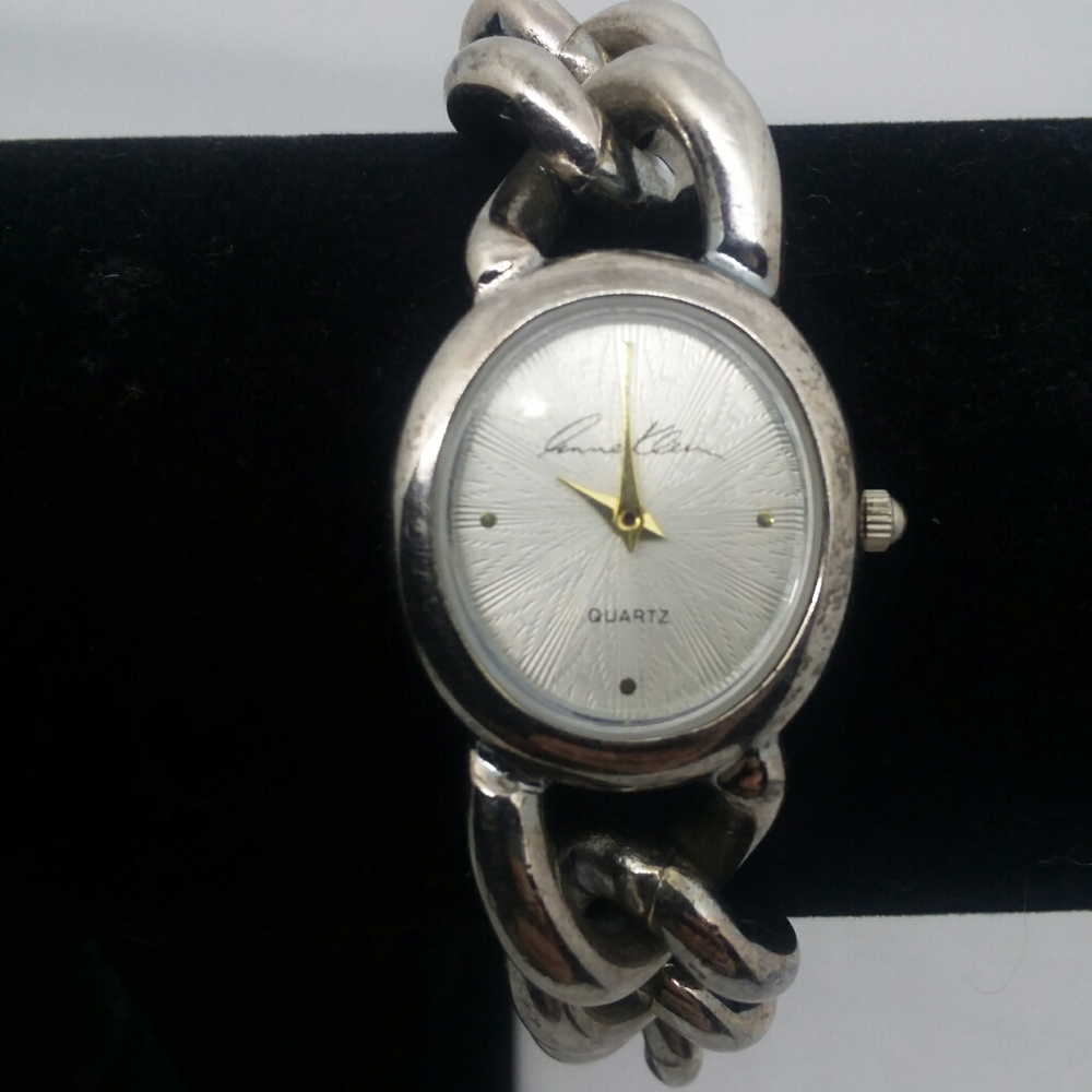 Anne Klein Silver-Tone Chain Link Women's Watch